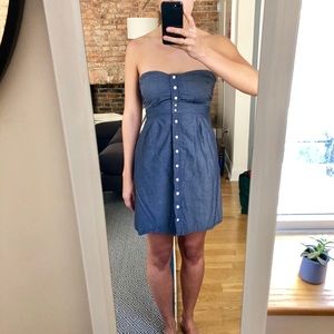 JCrew Chambray Button Dress - size S